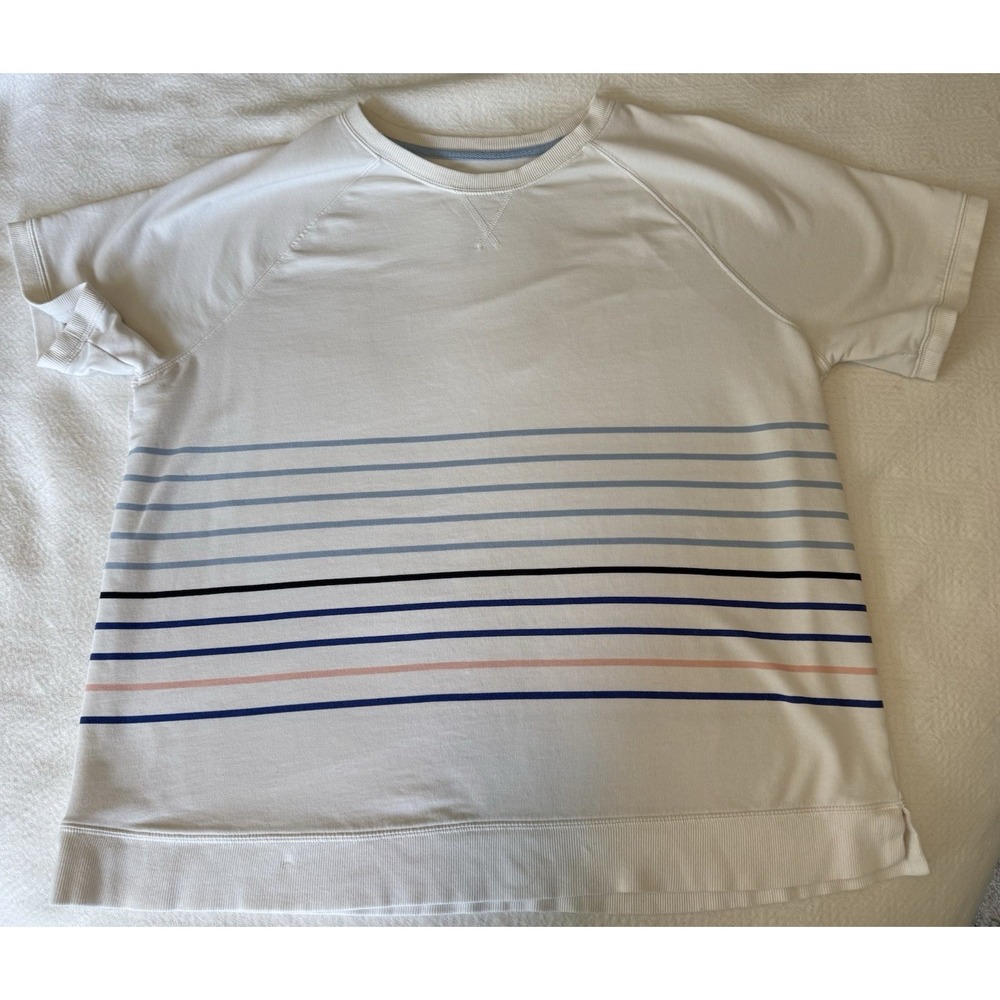 St. John's Bay Classic Shirt Women's XXL multicolor Striped Crew Raglan
